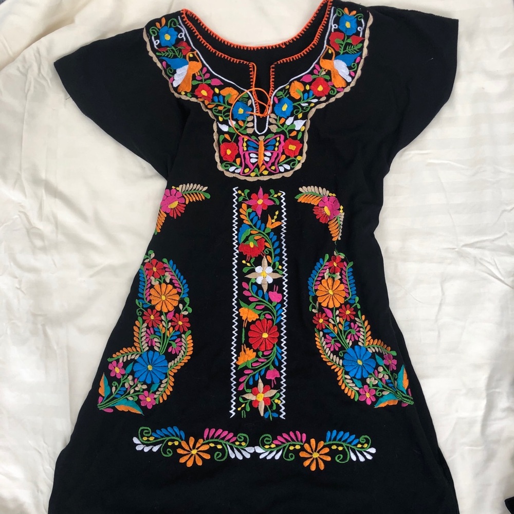 Embroidered Floral Summer Dress